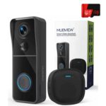 Wireless Doorbell Camera with Chime, 1080P HD, Voice Changer, No Subscription MUBVIEW J9