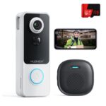 1080P WiFi Doorbell Camera with Chime - Smart Home Security, Alexa & Google Compatible, MUBVIEW J9 Plus (White)