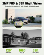 1080P WiFi Doorbell Camera with Chime - Smart Home Security, Alexa & Google Compatible, MUBVIEW J9 Plus (White)