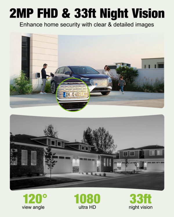 1080P WiFi Doorbell Camera with Chime - Smart Home Security, Alexa & Google Compatible, MUBVIEW J9 Plus (White)