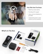 2K Smart Wireless WiFi Doorbell Camera with Chime - HD Video, Motion Detection, MUBVIEW J7