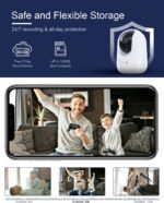 Indoor 2K PTZ 24/7 Pet Recording Wired Security Camera 2 Packs MUBVIEW PK320D