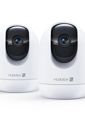 Indoor 2K PTZ 24/7 Pet Recording Wired Security Camera 2 Packs MUBVIEW PK320D
