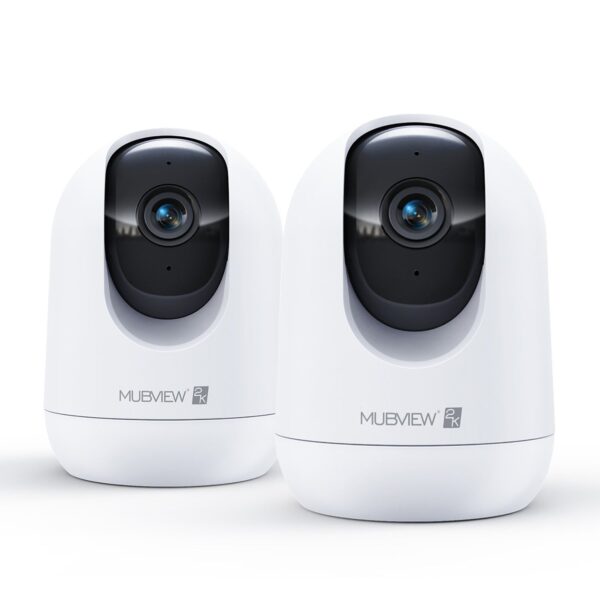 Indoor 2K PTZ 24/7 Pet Recording Wired Security Camera 2 Packs MUBVIEW PK320D